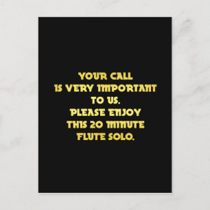 Cartão Postal De Festividades Piada de Atendimento ao Cliente por Telefone Funny