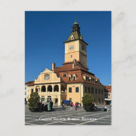 Cartão Postal De Festividades Piata Sfatului, Brasov, Romênia, em um