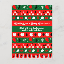 Cartão Postal De Festividades Pickleball Holiday Cheer