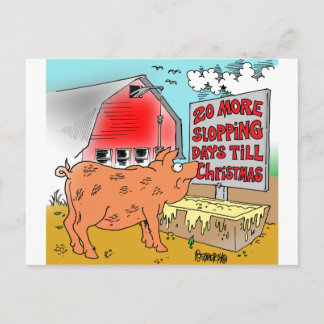 CARTÃO POSTAL DE FESTIVIDADES PIG / CHRISTMAS CARTOON GIFTWARE