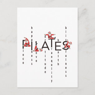 Cartão Postal De Festividades Pilates Santa Reformer Natal