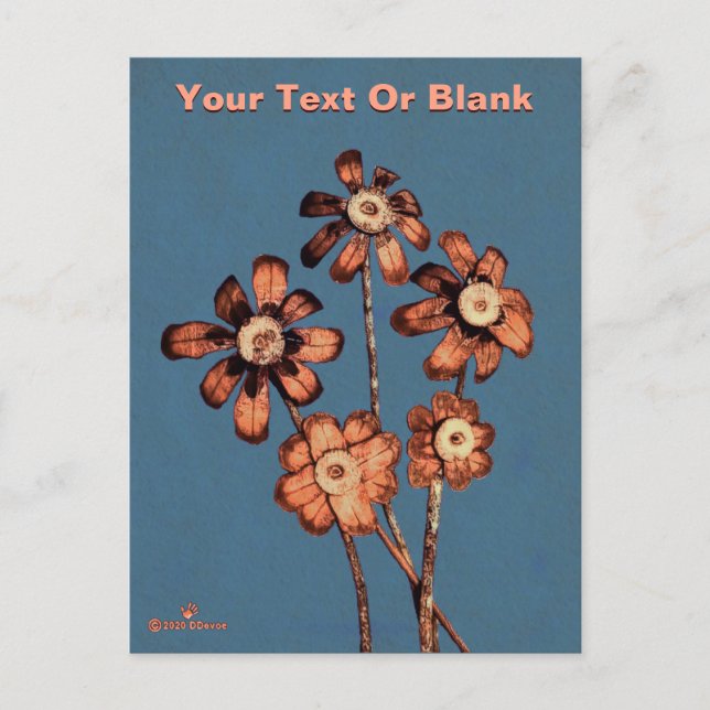 Cartão Postal De Festividades Pine Cone Flowers (Frente)