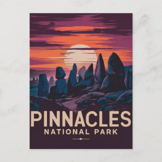 Cartão Postal De Festividades Pinnacle National Park Sunset