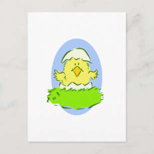 Cartão Postal De Festividades Pintinho páscoa
