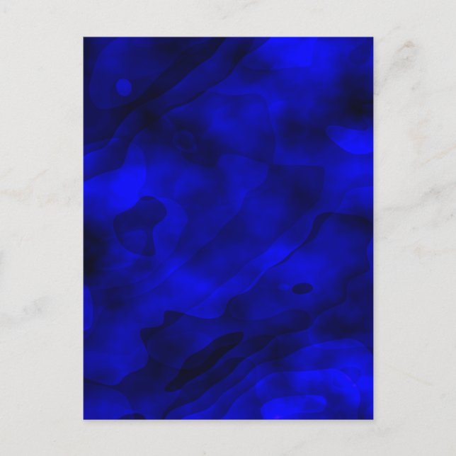 Cartão Postal De Festividades Pintor de Aquarela Azul abstrato (Frente)