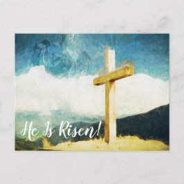 Cartão Postal De Festividades Pintura De Arte, Ele É Felz pascoa Riscado