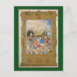 CARTÃO POSTAL DE FESTIVIDADES PINTURA DE NATIVIDADE COMO CARTÃO DE NATAL