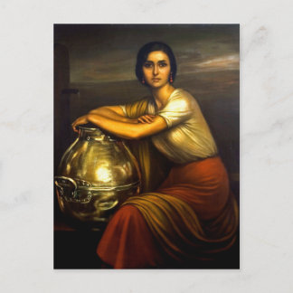Cartão Postal De Festividades Pintura "La Fuensanta" Julio Romero de Torres