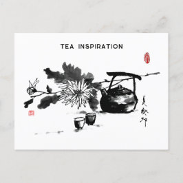Cartão Postal De Festividades Pintura Zen&Tao/Inspiração de Chá