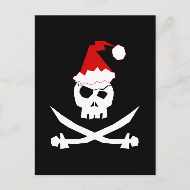 Cartão Postal De Festividades Pirate Santa (Frente)