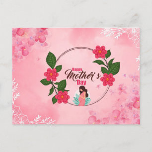 Cartão Postal De Festividades Placa de Dia de as mães para impressão, saudação f