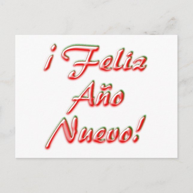 Cartão Postal De Festividades placa de feliz ano novo (Frente)
