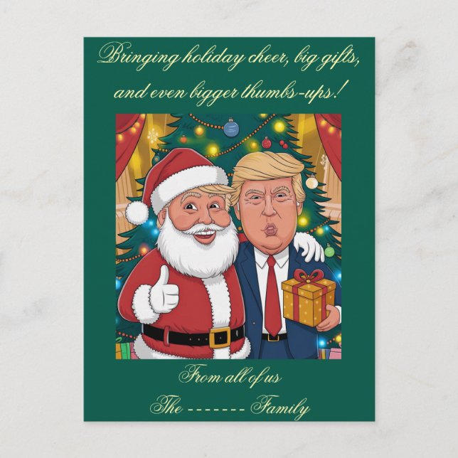 Cartão Postal De Festividades Placa de Férias Plana (Frente)