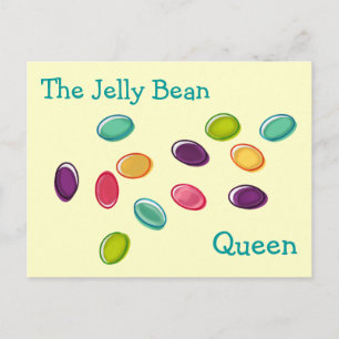 Cartão Postal De Festividades Placa de Páscoa da Rainha de Jelly Bean