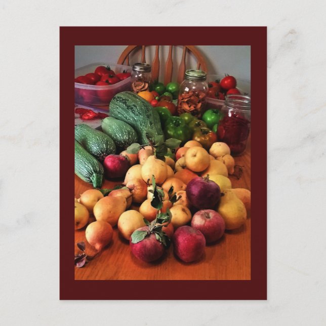 Cartão Postal De Festividades Placa de Posto de Colheita de Queda (Frente)