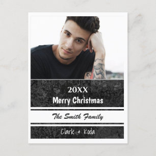 Cartão Postal De Festividades Placa de Posto de fotos em preto - HAMbyWG