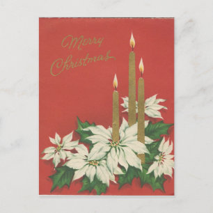 Cartão Postal De Festividades Placa de trio de natais vintages