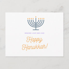 Cartão Postal De Festividades Placa Hanukkah Feliz - personalizável