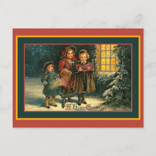 Cartão Postal De Festividades placa natal vintage
