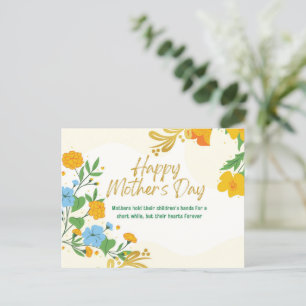 Cartão Postal De Festividades Placa para impressão de feliz dia de as mães, Mães