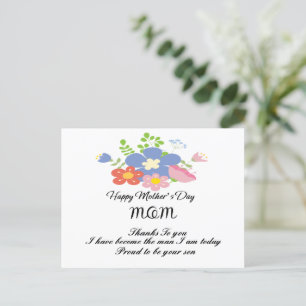 Cartão Postal De Festividades placas de dia de as mães felizes