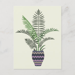 Cartão Postal De Festividades Planta em Vaso Decorativo