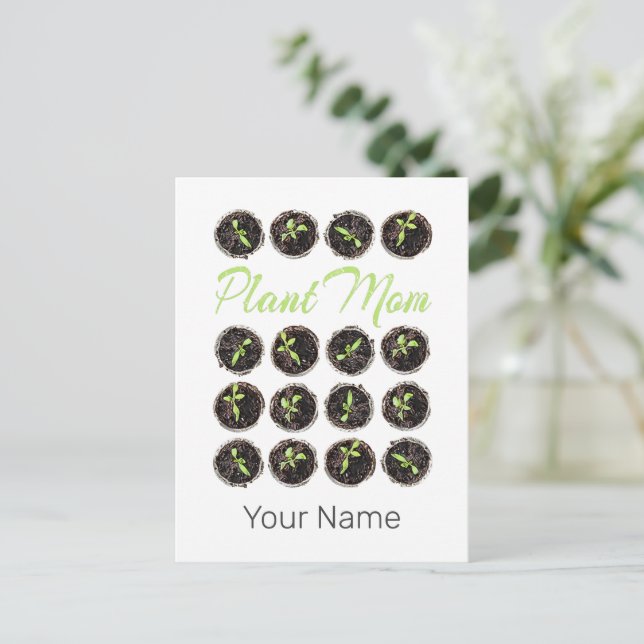 Cartão Postal De Festividades Planta Mãe Jardim Flor Jardineiro Jardineiro Jardi (Em pé/Frente)