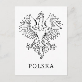 Cartão Postal De Festividades Poland's White Eagle Contemporary State Emblem 