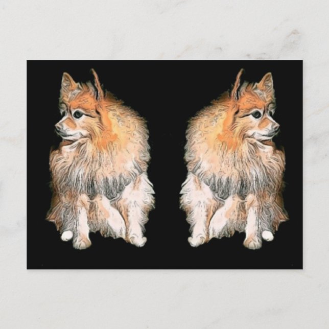 Cartão Postal De Festividades Pom Waiting On Santa #2 (Frente)