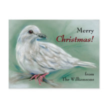 Pomba Branca no Pinho Personalizado no Natal