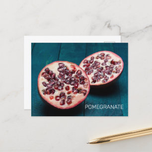 Cartão Postal De Festividades Pomegranato Fruta Vegan Gourmet Foodie Souvenir