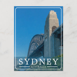 Cartão Postal De Festividades Ponte de Sydney Harbour Vintage