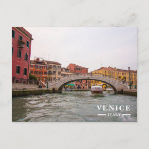 Cartão Postal De Festividades Ponte delle Guglie Cannaregio Canal Veneza