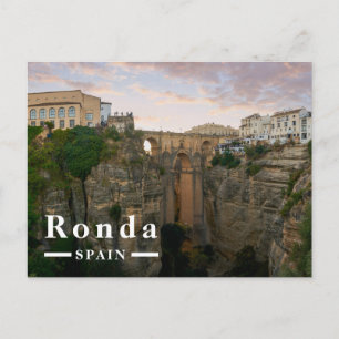 Cartão Postal De Festividades Ponte Histórica em Ronda Andaluzia Espanha