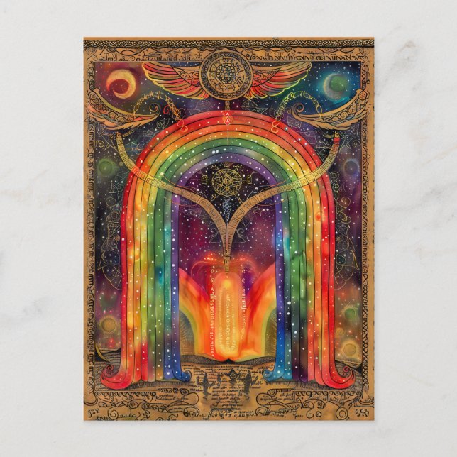 Cartão Postal De Festividades Ponte Norse Rainbow (Frente)