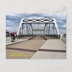 Cartão Postal De Festividades Ponte Pedestrian de Shelby Nashville Tenn.