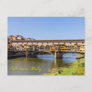 Cartão Postal De Festividades Ponte Vecchio, Florença, Itália