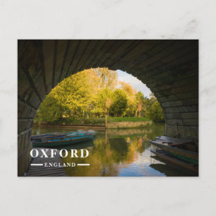 Cartão Postal De Festividades Pontões Tradicionais de Oxford sob a Ponte Magdale