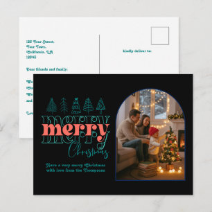 Cartão Postal De Festividades Pop Tropical de Arch Cozy Feliz Natal