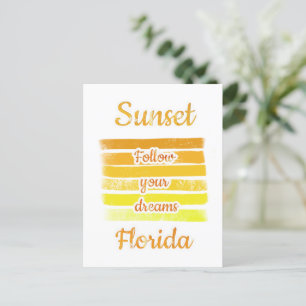 Cartão Postal De Festividades Pôr do sol bonito na Flórida