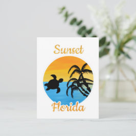 Cartão Postal De Festividades Pôr do sol bonito na Flórida