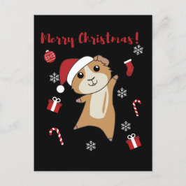 Cartão Postal De Festividades Porcos-guineenses Animais de inverno