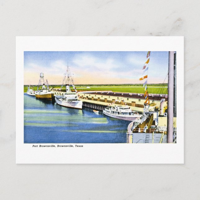 Cartão Postal De Festividades Port Brownsville, Brownsville, Texas (Frente)