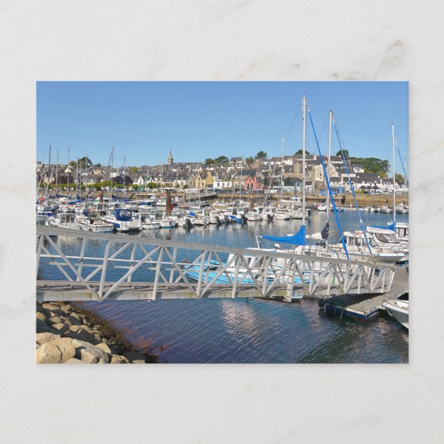 Cartão Postal De Festividades Porto de Douarnenez, França (Frente)