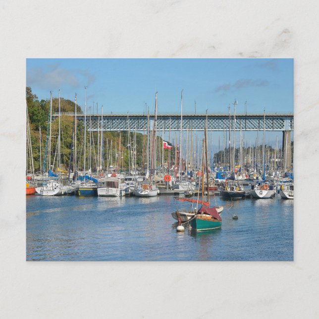Cartão Postal De Festividades Porto de Douarnenez, França (Frente)