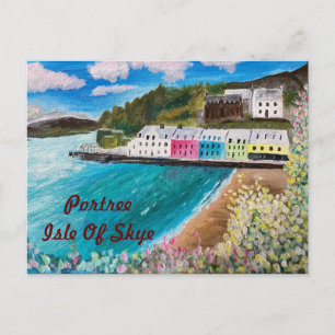 Cartão Postal De Festividades Portree Isle of Skye Scotland