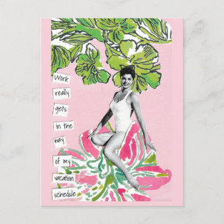 Cartão Postal De Festividades Pós-Cartão de Férias Snarky atrapalha