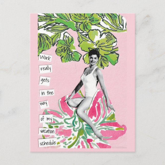 Cartão Postal De Festividades Pós-Cartão de Férias Snarky atrapalha (Frente)
