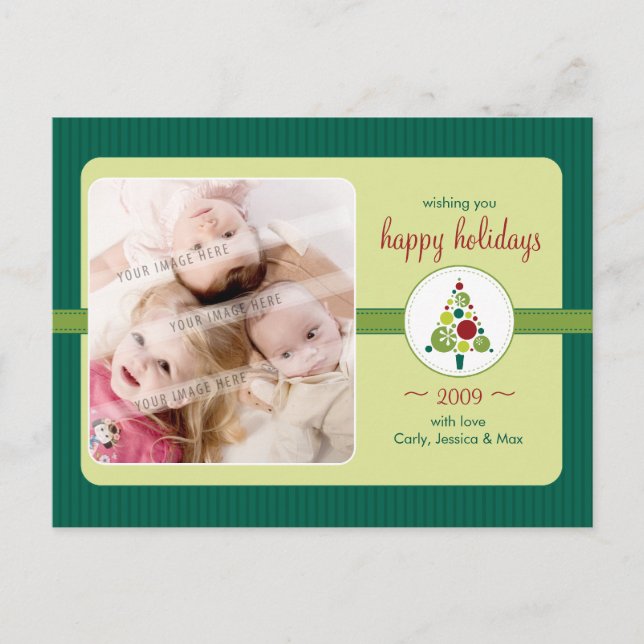 Cartão Postal De Festividades PÓS-CARTÃO FOTO: árvore moderna L5 (Frente)