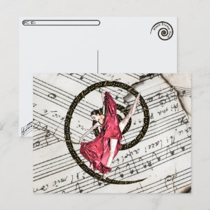 Cartão Postal De Festividades Pós-travessia - Cartão-postal de Dançarina Musical